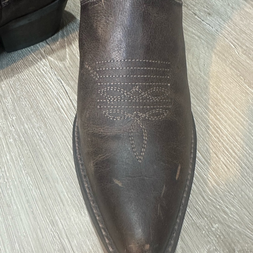 Dingo Dark Brown Studded Leather Western Boots Size 8 👑 - Picture 7 of 11